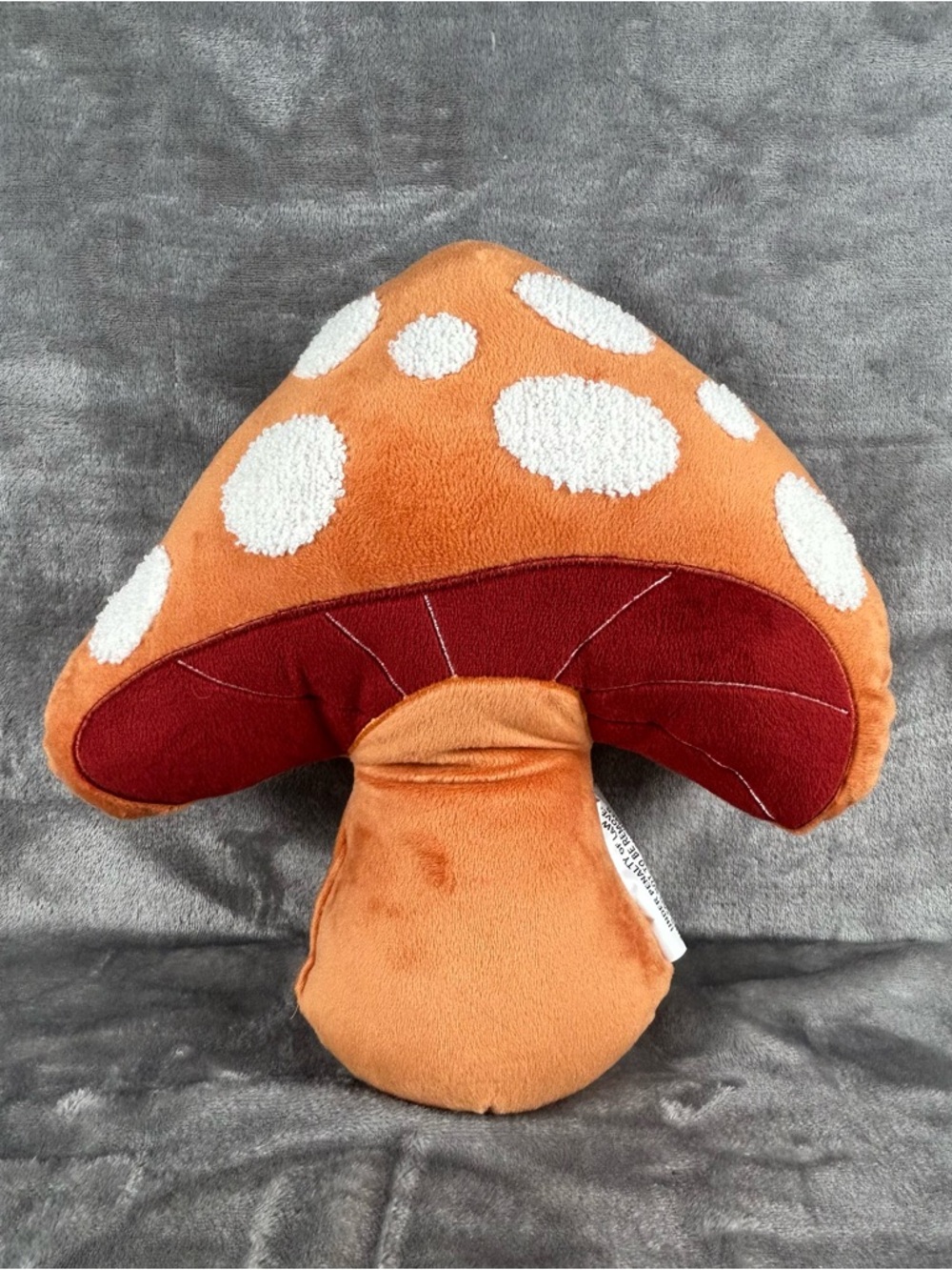 Retro Style Groovy Mushroom Decorative Pillow Shroom‎ Orange Red Cottagecore